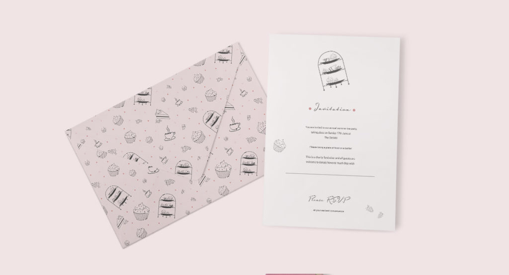 High Tea pattern invitation